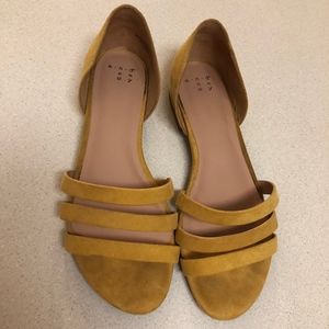 Yellow Suede Sandals